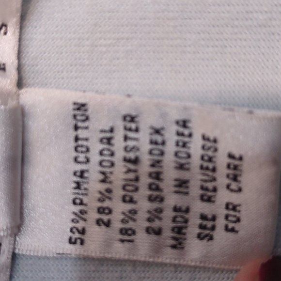 USED TALBOTS PETITES SIZE SMALL BABY BLUE HAS LIGHT STAIN ON LOWER BACK - Picture 3 of 9